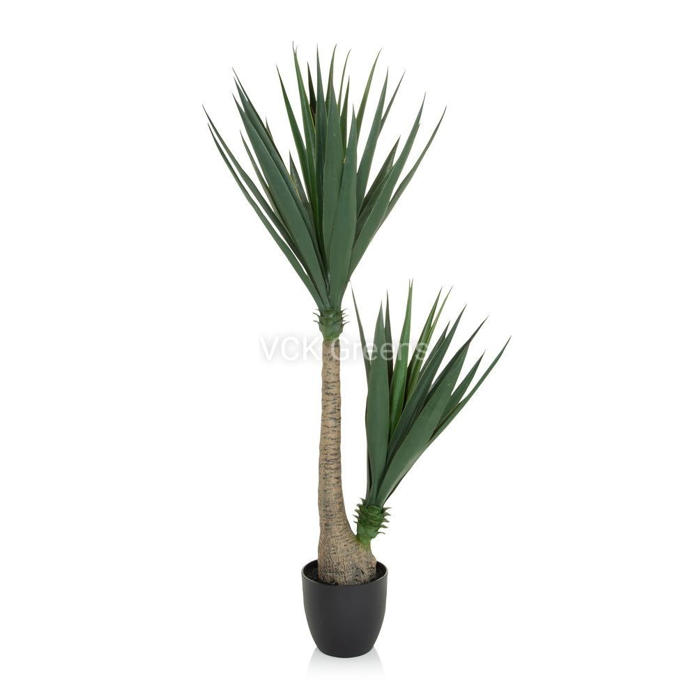 Artificial Yucca X 2 Plant With Black Pot 4.3ft