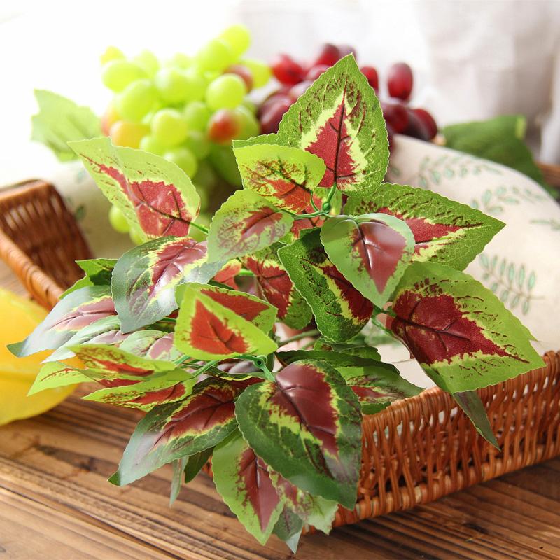 Artificial Coleus Leaves Bunch (Set of 3pc, 35cm)