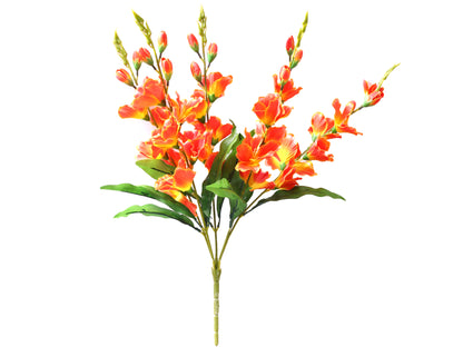 Artificial Gladiolus Flower Bunch X 5 Head (Set of 1pc, 50cm)