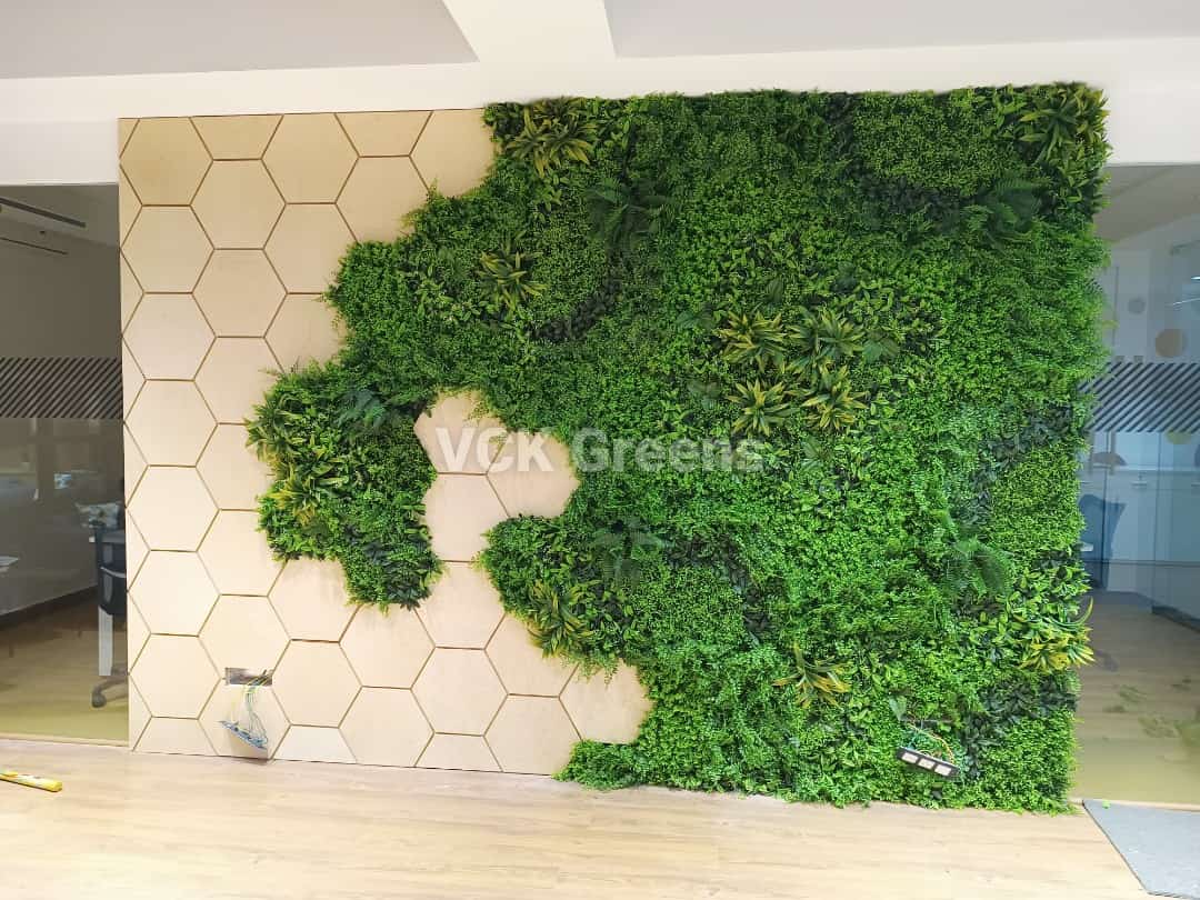 artificial decorative reception green walls for office