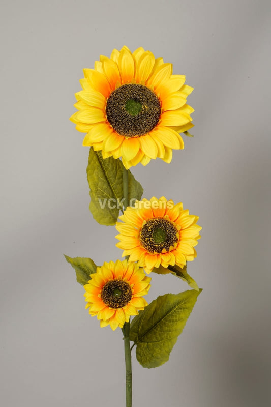 Artificial Sunflower Stick X 3 (Set of 1pc, 120cm, Without Pot)