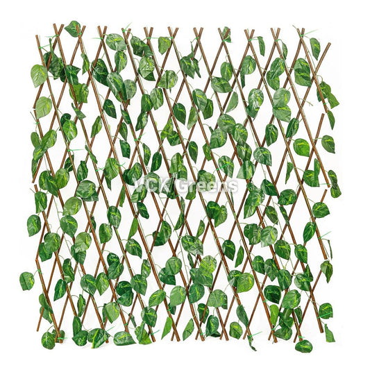 Artificial Plant Big Leaves Willow Trellis (1mtr X 2mtr, 21sqft)